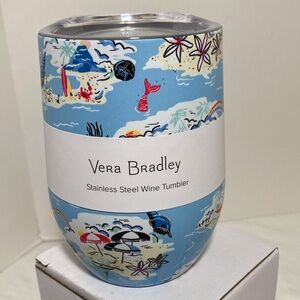 Vera Bradley Stainless Steel 12oz Wine Tumbler Beach Treasures Pattern